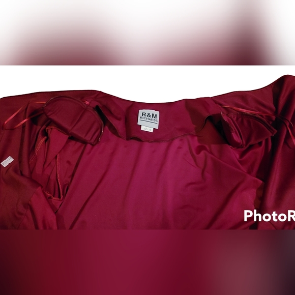 Vintage R&M Richards Red Formal Cocktail Party Holiday Xmas 2 Piece Jacket Dress - Picture 13 of 15